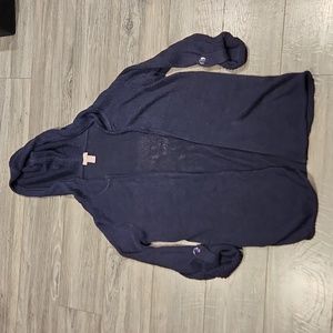 Chico's Women's sz 1 Cardigan open w/hoodie